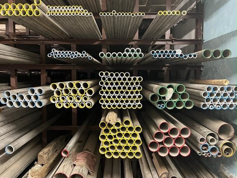 Steel tube stock in the Sawariya warehouse
